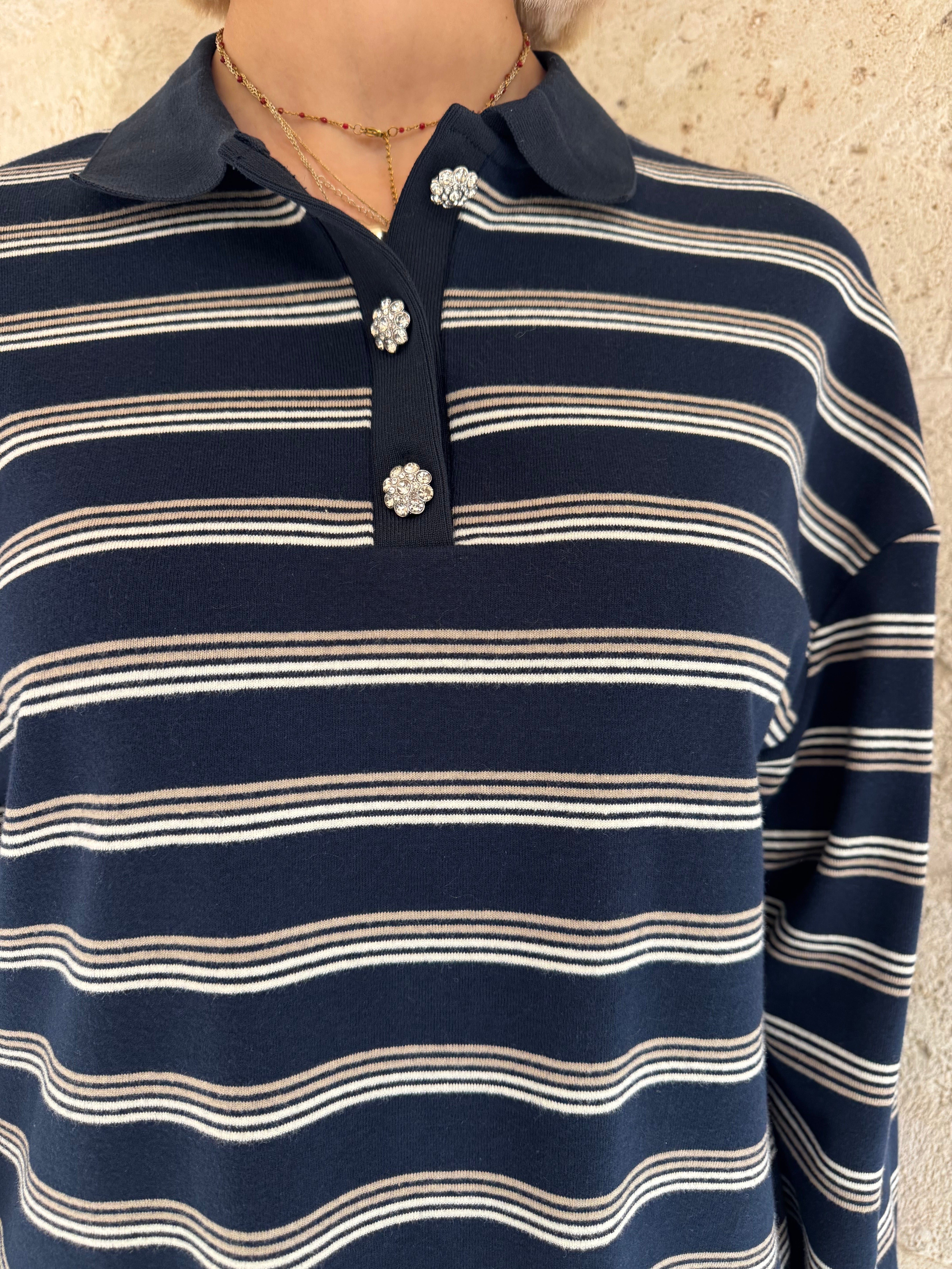 Polo a righe blu - You decide