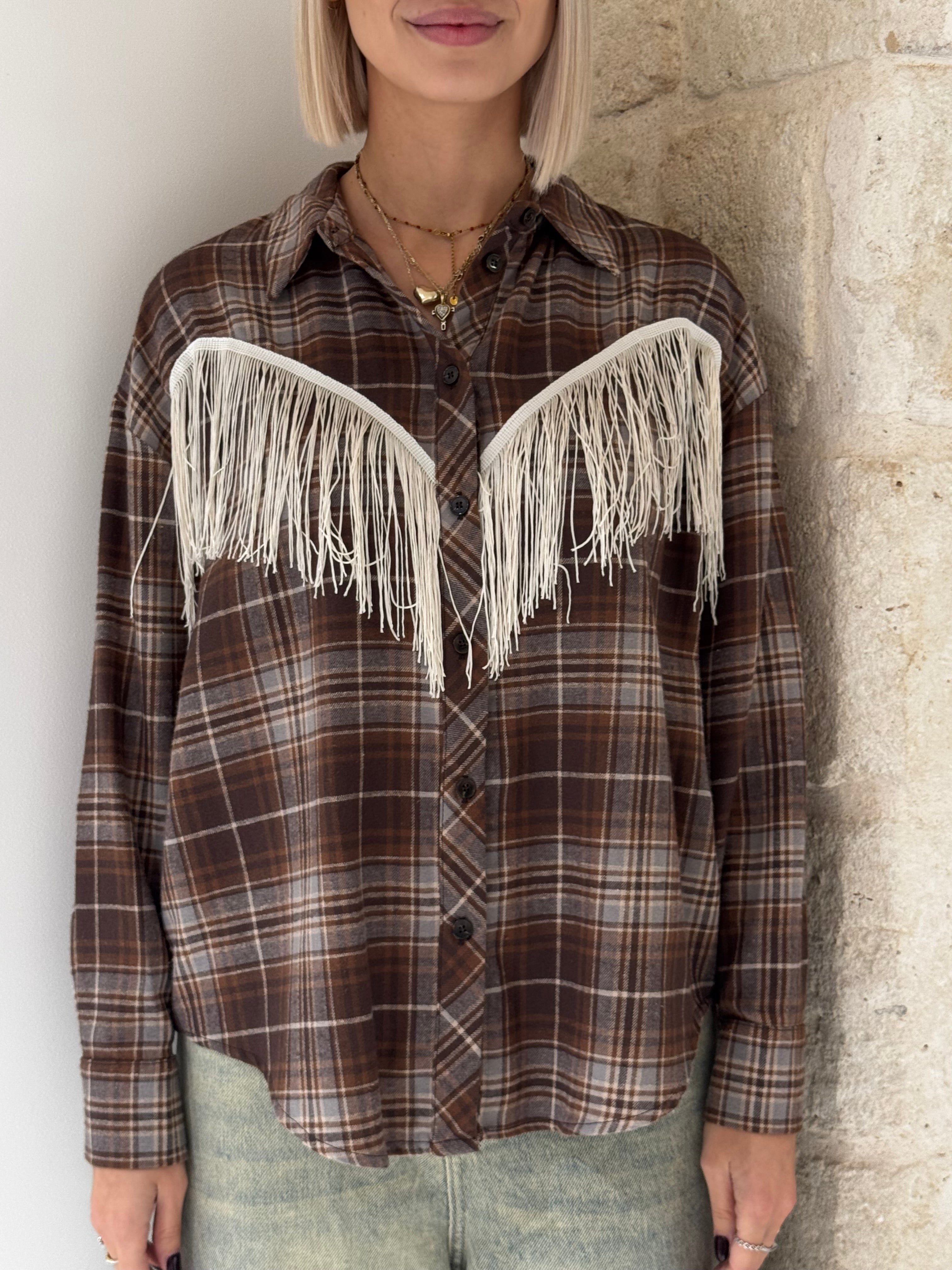 Camicia a quadri con frange - Tensione In