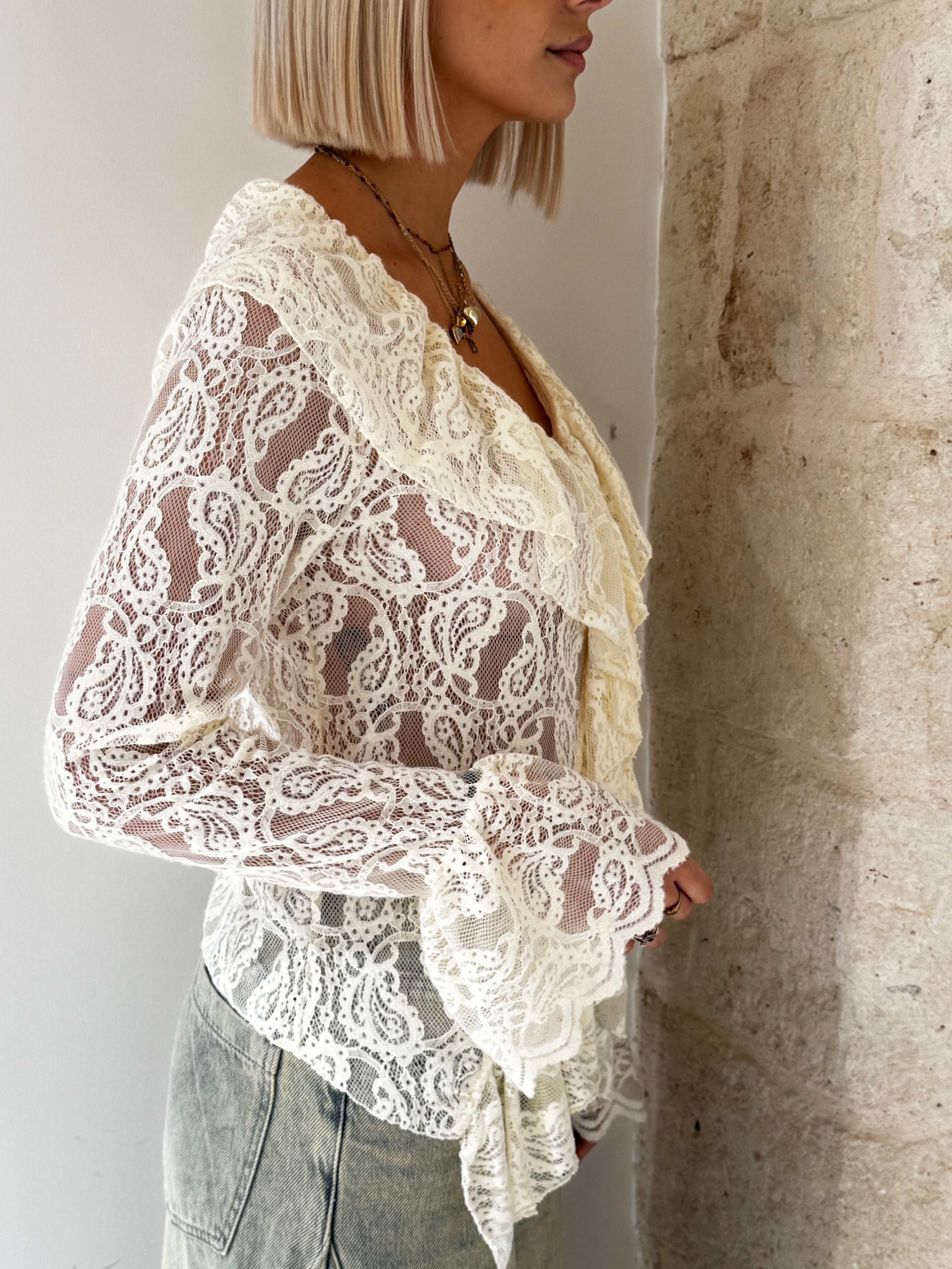 Top in pizzo con rouge - King Kong